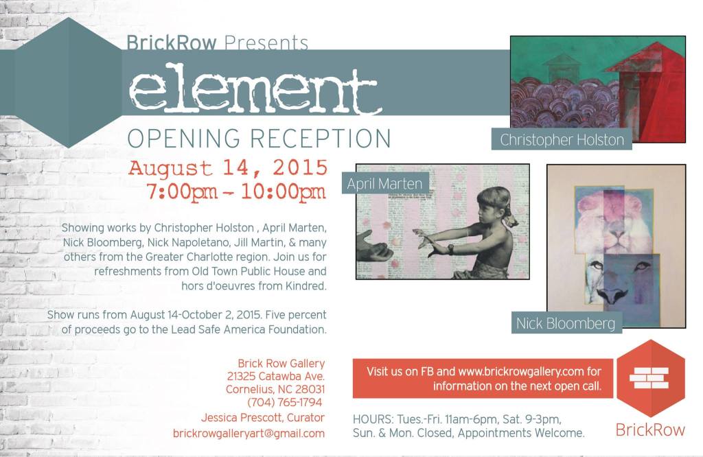 “Element” opens at Brick Row Gallery